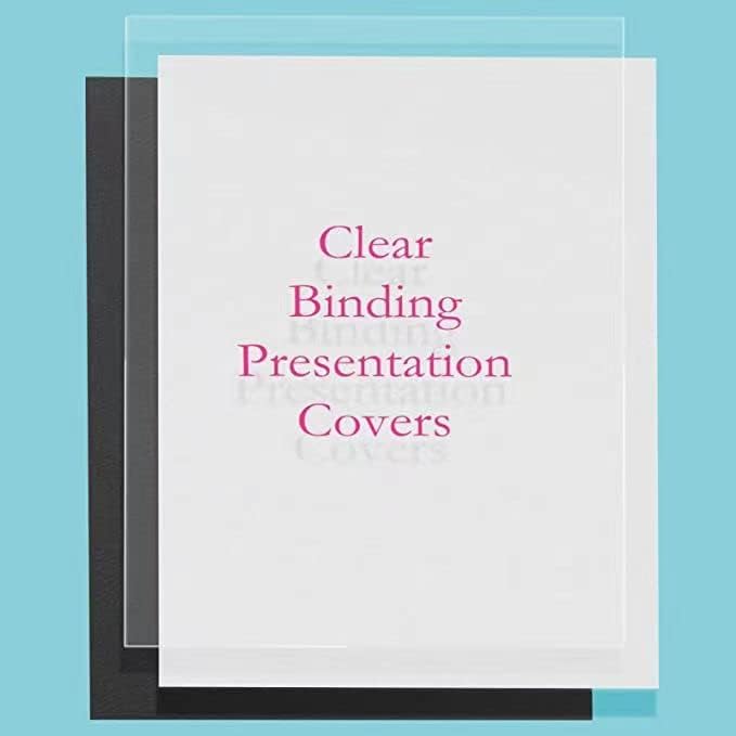 TOTiyea 100 Pack 12 Mil Ultra Clear Binding Presentation Covers, Clear Report Covers for Binding,8.5x11 Inches,Letter Size