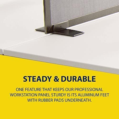 OBEX Acoustical Free Standing Privacy Screen, Cubicle Accessories Desk Privacy Panel, Desk Dividers for Office, Office Furniture Partitions Portable Sound Proof Dividers, 24" x 72", Graphite