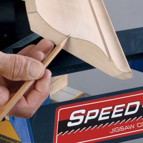 Rockler Speed-Cope Crown Molding Jig - Durable Crown Molding Tool w/Adjustable Handle - Perfect Power Tools for Tricky Cope Cut up to 7-1/4" Wide, 45° & 90° Inside Miters, Flat Miters, & More