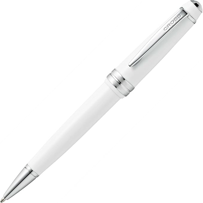 Cross Bailey Light Refillable Ballpoint Pen Presented in a Everyday Gift Box - Medium Point, Black Ink, Polished White