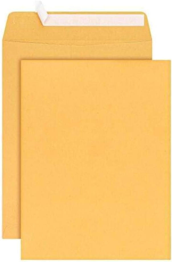 Catalog Envelopes (Open End), Brown Kraft, 28 Pound. 500 Per Pack. (Peel And Seal, 6"x9")