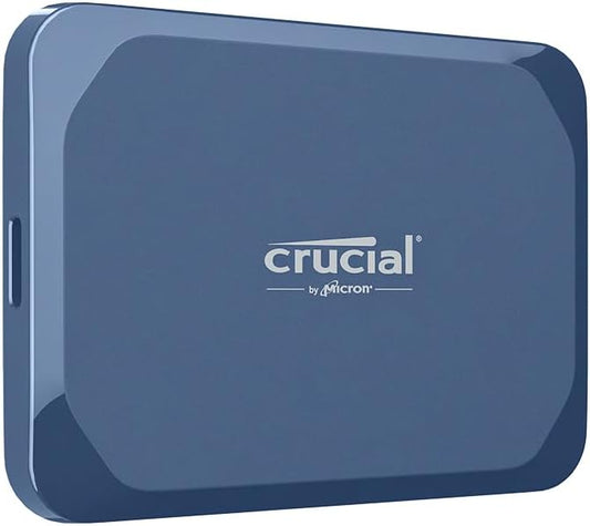 Crucial X10 2TB Portable SSD, Up to 2,100MB/s, USB 3.2 USB-C, External Solid State Drive, Compatible with Windows, Mac & Android, Durable Storage for Games, Photos & Files, Blue - CT2000X10SSD9-02