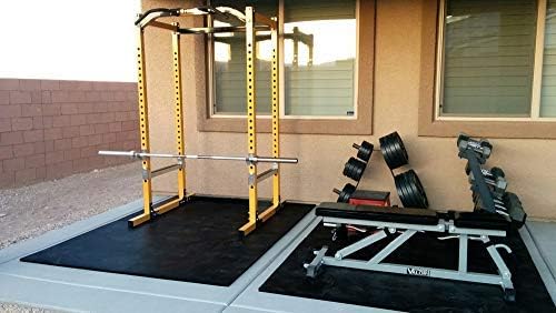 American Heavy Duty Stall Tiles - Thick, Durable Rubber Flooring - Solid Black 10' x 20' Set 1/2" Thick (50 Tiles)