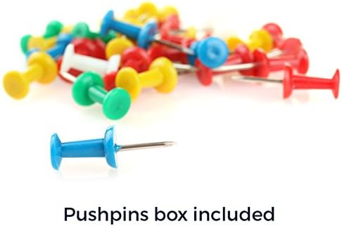 PinPix 28x18 Inch Cork Bulletin Board. This Decorative Framed Pin Board Comes with Pewter Design and a Satin Black Frame. Ideal for Home Office Decor or Message Board (PinPix-1812)
