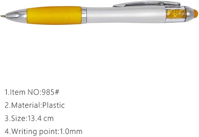 MiSiBao Stylus Pens for Touch Screens, Medium Point Pens with Crystals for Women and Kids Black Ink Pen with Stylus Ballpoint Pens with Comfort Grip for The Ipad(10 Count+4 Refills)