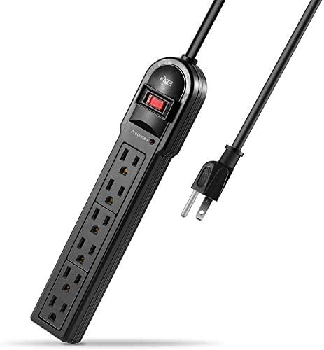 KMC 6-Outlet Surge Protector Power Strip 6 Pack