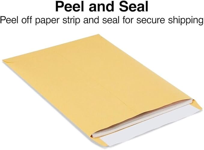 Catalog Envelopes (Open End), Brown Kraft, 28 Pound. 500 Per Pack. (Peel And Seal, 11.5"x14.5")