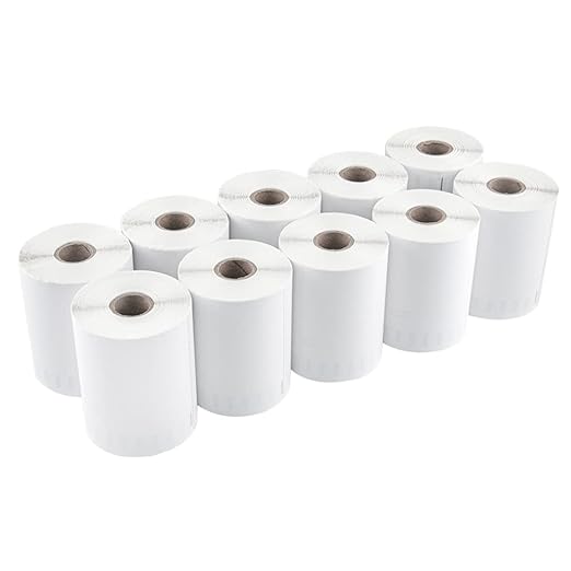 L LIKED 2200 PCS 4"x 6" Direct Thermal Labels White Perforated Shipping Label, Compatible with DYMO 4XL 1744907,Zebra, Rollo, Jadens, Nelko, 220 Labels per Roll, 10 Rolls