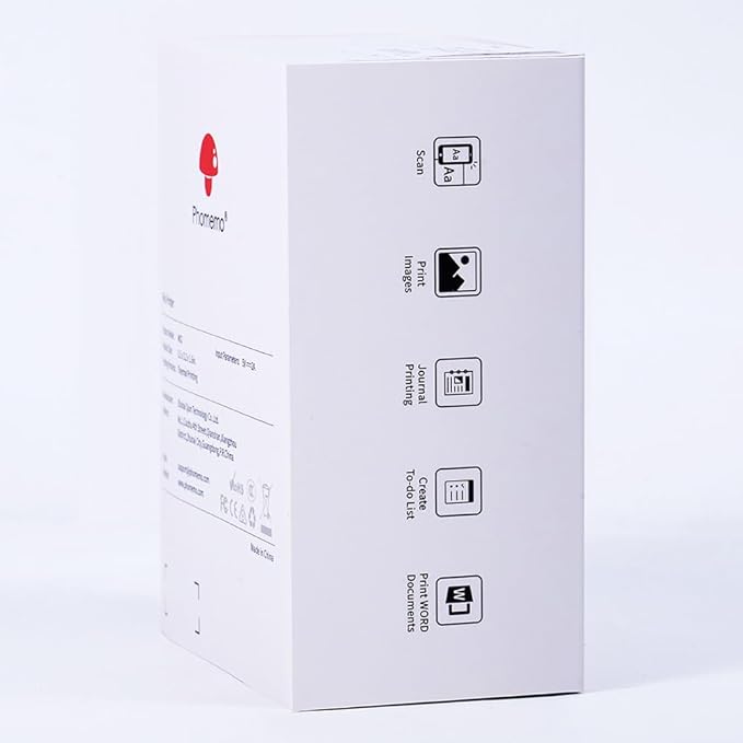 Phomemo Mini Sticker Printer- Mini Printer Sticker Maker Machine M02, Print Pods Suitable for Creative DIY, Diaries, Photos, Study Notes, Portable Thermal Inkless Label Maker for Home/Travel, Black