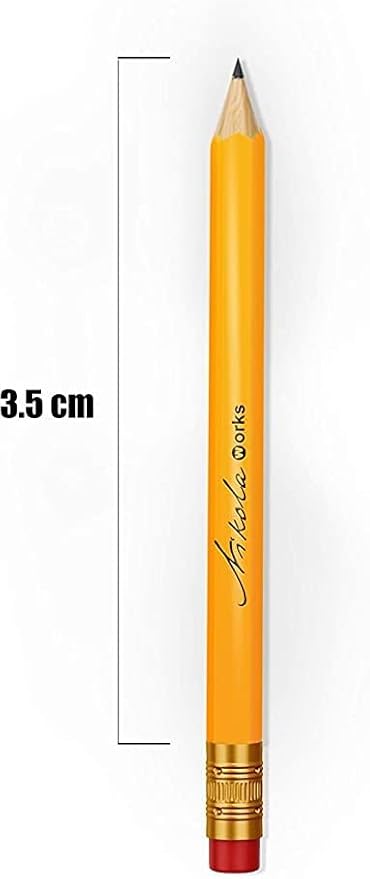 Mini Golf Pencils With Erasers - 96 Count - Classic Pre-Sharpened #2 HB American Pew Pencils Standard Hex Shaped Bulk Pack