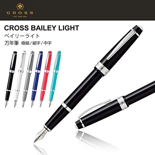 Cross Bailey Light Refillable Fountain Presented in a Everyday Gift Box - Medium Point, Black Ink, Polished Coral