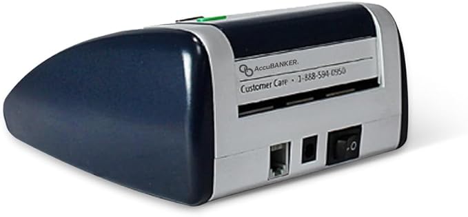 AccuBANKER D450 5-Point Counterfeit Bill Checker & Money Detector Machine w/Infrared Magnetic Watermark & Micro Printing Detection, Retail Grade - UL Listed (Pack of 2)