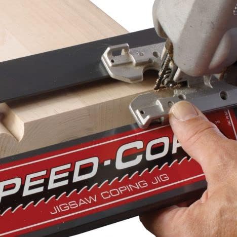 Rockler Speed-Cope Crown Molding Jig - Durable Crown Molding Tool w/Adjustable Handle - Perfect Power Tools for Tricky Cope Cut up to 7-1/4" Wide, 45° & 90° Inside Miters, Flat Miters, & More