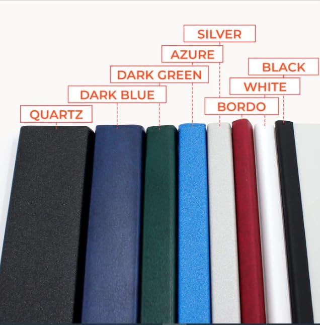 Thermal Binding Clear Covers with Steel Spine –for Thermal Binding Machines – Formerly Unibind – Used in Real Estate, Education and Various Businesses (Quartz, 40 Sheets Max - 96/Boxes)