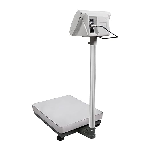 U.S. Solid Bench Scale - Stainless Steel Postal Package Shipping Scale Digital Bench Platform Balance with 16 inch x 20 inch Platform, Lb/Kg Switchable, 680 lb x 0.02 lb