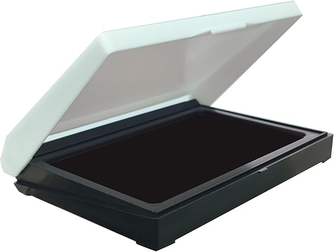 Black Ink Stamp Pad 2.75" x 3.93", Ink Paste Used for Office, Home, Crafting, DIY (Black)