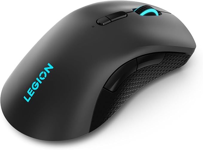 Lenovo Legion M600 RGB Wireless Gaming Mouse – 16,000 DPI, 9 Programmable Buttons, 200-Hour Battery Life, 50-Million Clicks Durability – Ambidextrous Computer Mouse (Black)
