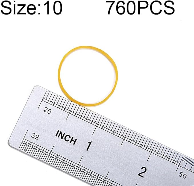 Rubber Bands 760pcs Size#10 Yellow Elastic Rubber Band 1inch Small Rubber Bands for Office Supplies Home
