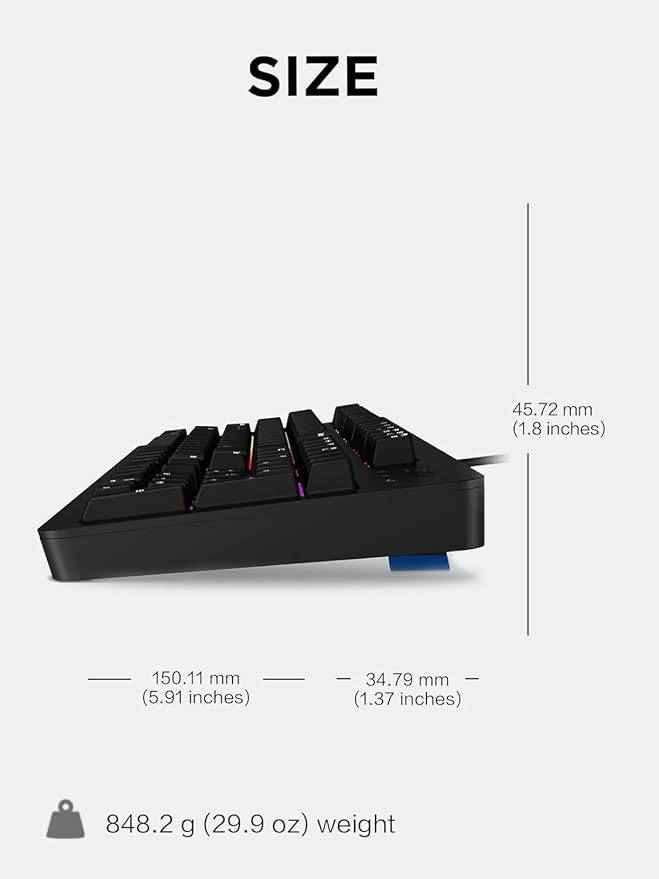 Lenovo Legion KM310 RGB Wired Gaming Keyboard & Mouse Combo - K310 Keyboard w/Silent Operation & Compact Water-Resistant Design - M300S Mouse with 8000 Adjustable DPI, 220 IPS, 6 Programmable Buttons