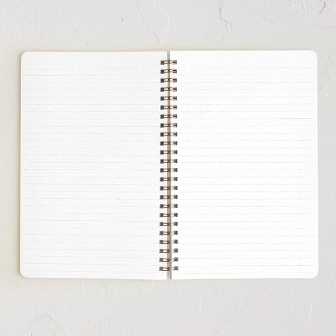 Minted Rainbow Collage Notebook, Writing Journal for Notes & Journaling, Durable Acrylic Free Cover, Modern, Colorful & Simple Spiral Bound Journal Notebook with 80 Lined Pages, 5.5" x 8.5"