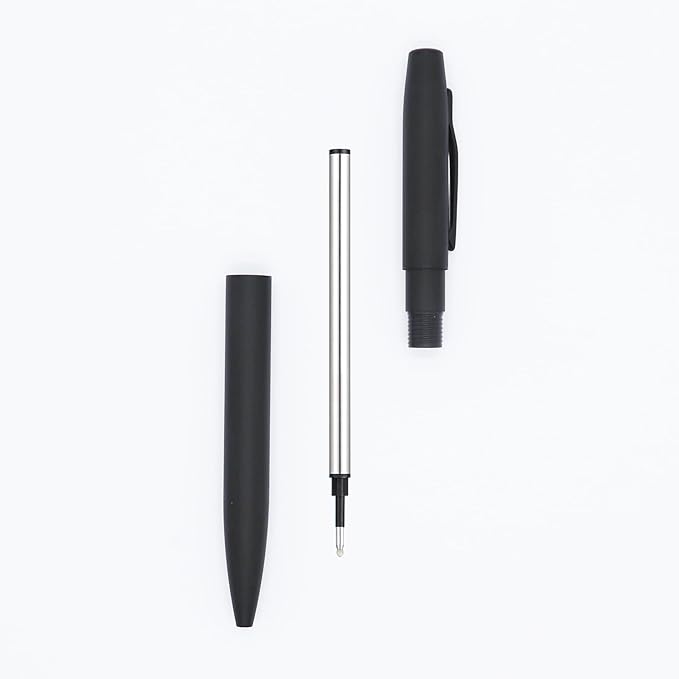 DunBong Rollerball Pen Refills, Roller Ball Fine Point 0.5mm, Red Ink Refill Pack of 5 - Replaceable Ballpoint Pen Refills Medium Point (Red)