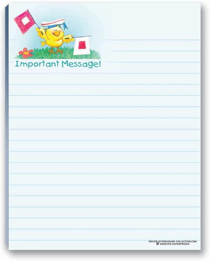 Cute Notepads - 4 Assorted Pads - Sweet, Feel Good Notepads - Great Gift Idea, 50 Sheets Each