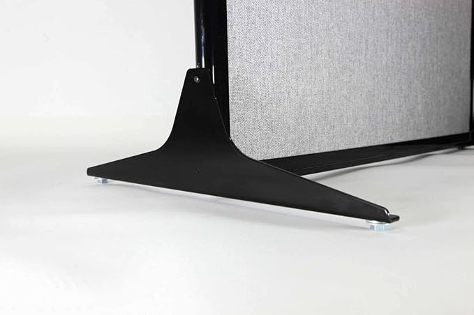 Versare Office Workstation Screen | Portable Wall Divider | Modern Cubicle | Freestanding Privacy Screen | Flexible Work Space | 2 Panels | 66" Wide x 70" Tall Marble Gray SoundSorb Panels