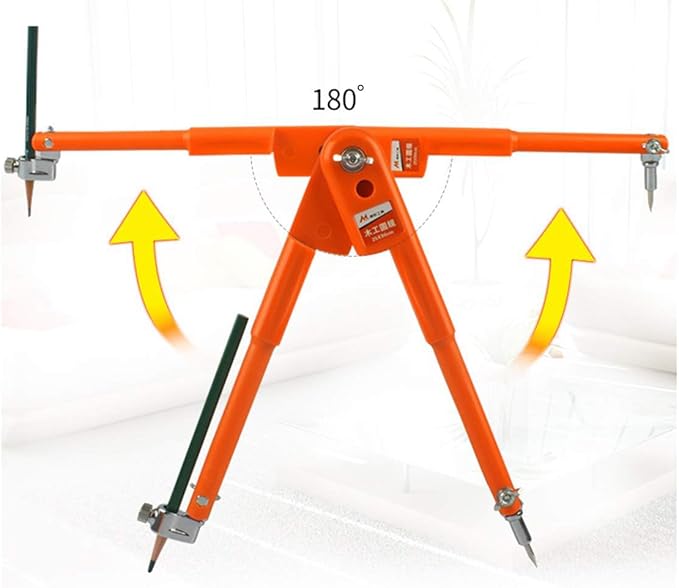 Professional Woodworking Compass Pencil Marking Compass Circle Maker Scriber for Geometry (Medium)