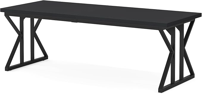 Tribesigns 78.7-Inch Executive Desk, Large Computer Office Desk Workstation, Modern Simple Style Laptop Desk Study Writing Table Business Furniture for Home Office (Black, 78.7 Inch)