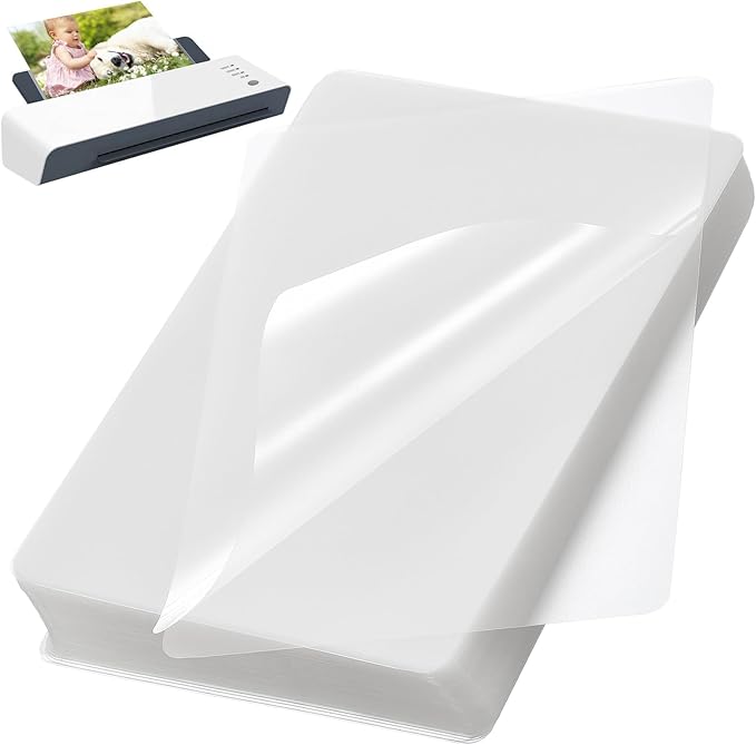 Clear Thermal Laminating Plastic Paper Laminator Sheets, 200 Pack 3 Mil Laminating Sheets, 9 x 11.5 Inch Thermal Laminating Pouches for Thermal Laminator