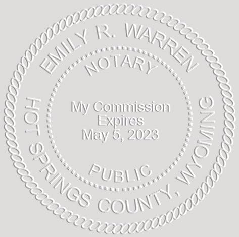 MaxMark Notary Seal Round Embosser for Wyoming State - Includes Gold Burst Seal Labels (50 Count)