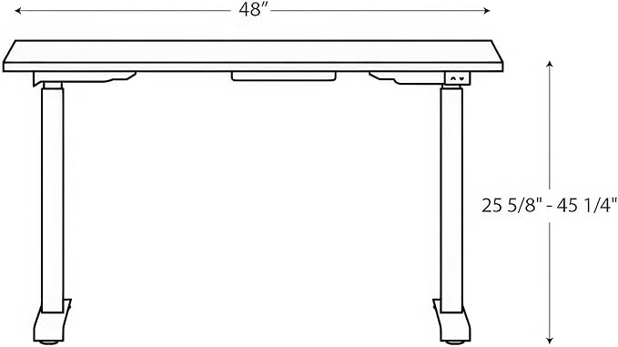 HON Coze Electric Standing Desk Adjustable Height, Coordinate Height Adjustable Desk, 48", Walnut Top, White Base
