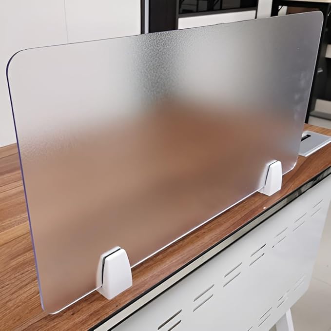 Nisorpa 4PCS Desk Dividers Privacy Desk Panel,Frosted Acrylic Partitions with Clips,Classroom Privacy Shield for Student Desks Protective Noise and Visual Guard for Office,School - 23.6 "L X 15.8 "W