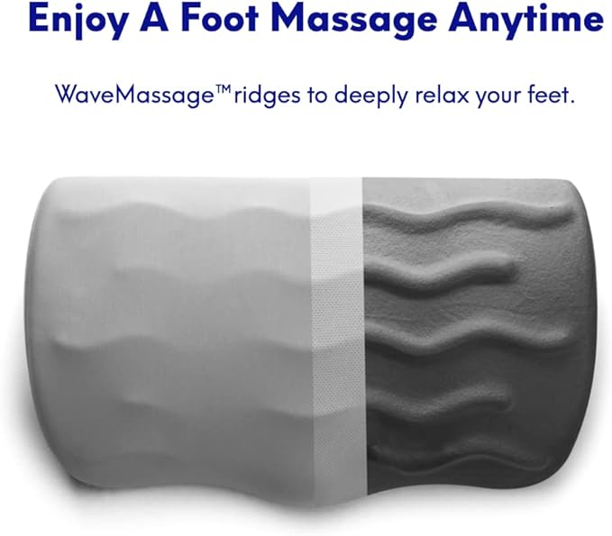 C CUSHION LAB Ergonomic Foot Rest for Under Desk - Patented Massage Ridge Design Memory Foam Foot Stool Pillow for Work, Home, Gaming, Computer, Office Chair - Footrest for Back and Hip Pain Relief