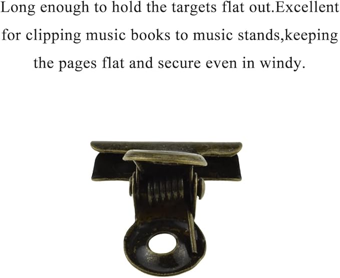 HAHIYO 0.87inch Brown Bulldog Clips Metal File Hinge Binder Clips Clamps Save Space Strong Spring Jaws Rock Solid Grip Book Lay Flat Deburred Edge for Hang Photos Wall Grid Dog Food 30PCS