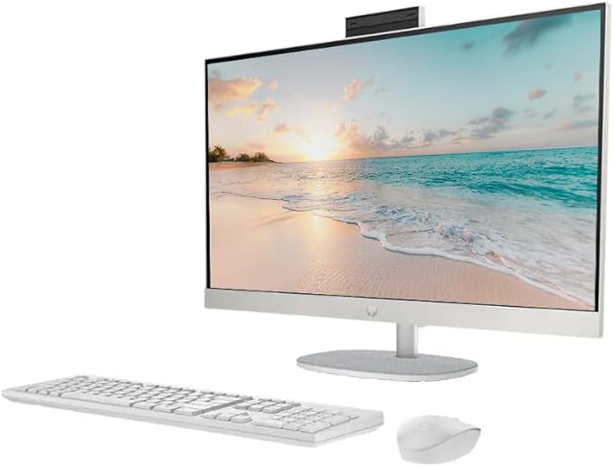HP 27" FHD All-in-One Computer, 12-Cores Intel Core Ultra 7, 32GB DDR5 RAM 1.5TB Storage (1TB SSD+512GB Docking Station Set), Windows 11 Pro with Microsoft Office Included, White