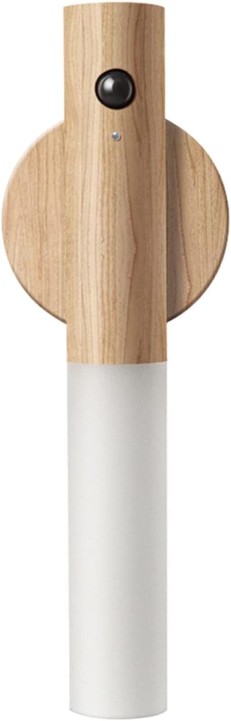 LANDGOO Wooden Motion Sensor Night Lights Magnet Body Sensor Hallway Night Lights Rechargeable Led Light Portable Stairway,Wall Sconce Battery Powered Cabinet Lights