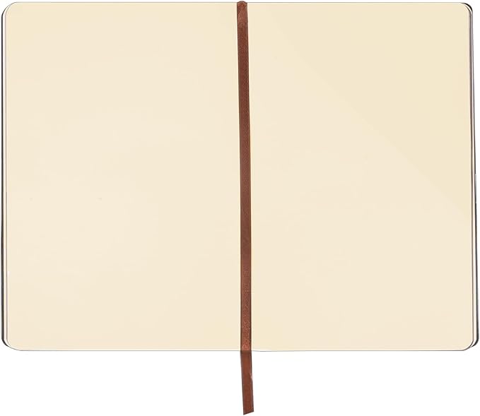 300 Pages Leather Blank Journal Notebook,Softcover Leather Blank Journal Notebook for Women Men,300 Pages Notebook for Work,Office,School Note Taking,5.7'' X 8.3'',Brown