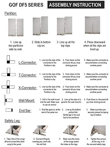 GOF Office Partition Single Panel (30"w x 72"h) 2.5ft x 6ft