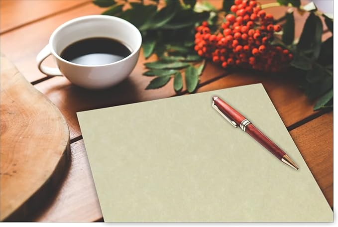 150 Natural Parchment 65lb Cover Paper Sheets 4.5" X 6.5" (4.5X6.5 Inches) Invitation 1/2" Smaller Than 5X7 Size Cardstock Weight - Printable Old Parchment Semblance