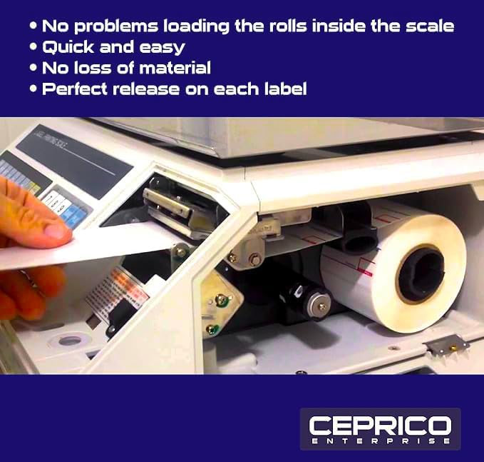 CEPRICO - Customizable CĀS Scale Labels - 96 Rolls of Thermal UPC Printing Scale Labels – Compatible with CĀS LST-8010 | Ideal for Supermarkets, Retailers and Grocery Stores