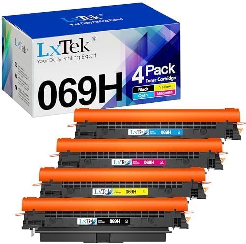 LxTek 069H Toner Cartridge Set MF753Cdw | Replacement for Canon 069H 069 Toner 4 Pack for Canon ImageCLASS MF753Cdw MF751Cdw LBP674Cdw Printer，4 Pack 069 Toner