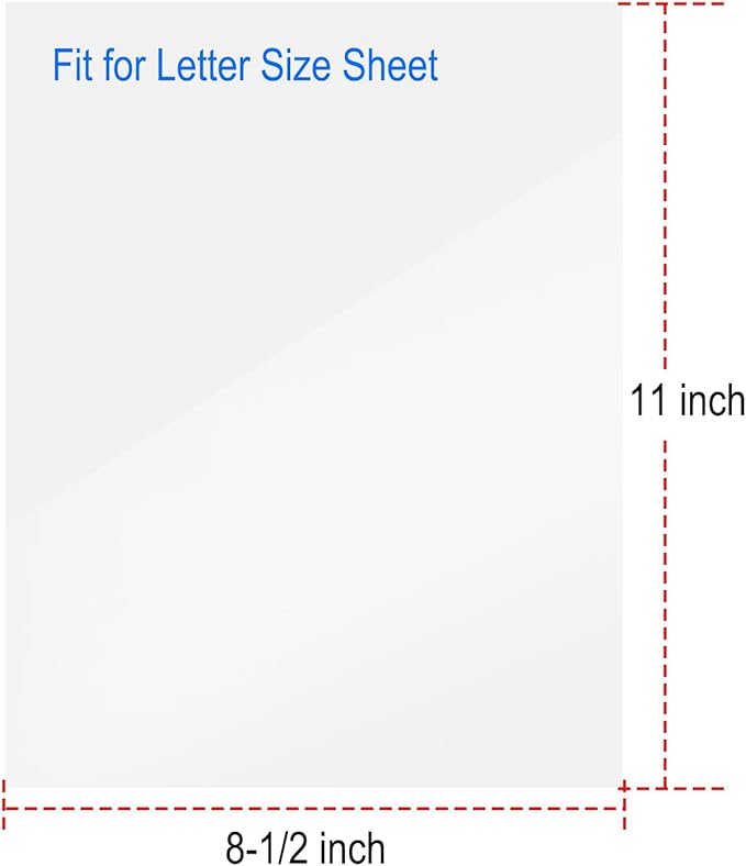 Rayson Clear Binding Cover - 7 mil Polypropylene, 8-1/2 × 11 inches, Durable Un-Punched Plastic Presentation Covers, 100-Pack (PP2100C)