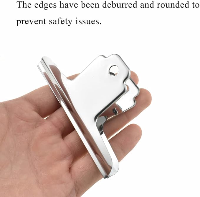 HAHIYO 4inch Silver Bulldog Clips Metal File Hinge Binder Clamps Save Space Strong Spring Jaws Rock Solid Grip Book Lay Flat Deburred Edge for Hang Photos Wall Grid Dog Food 11PCS