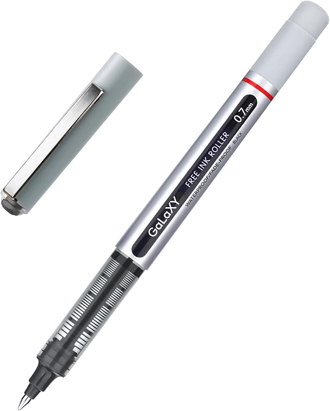 EYEYE Liquid Ink Rollerball Pens 12 Pack 3 Colors Black Blue Red 0.7mm Medium Point Pens Quick Dry Smooth Writing Pens for Journaling Office School Note Taking Supplies