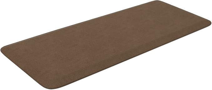 NewLife by GelPro Anti-Fatigue Designer Comfort Kitchen Floor Mat, 20" x48”, Grasscloth Khaki Stain Resistant Surface with 3/4” Thick Ergo-Foam Core for Health and Wellness