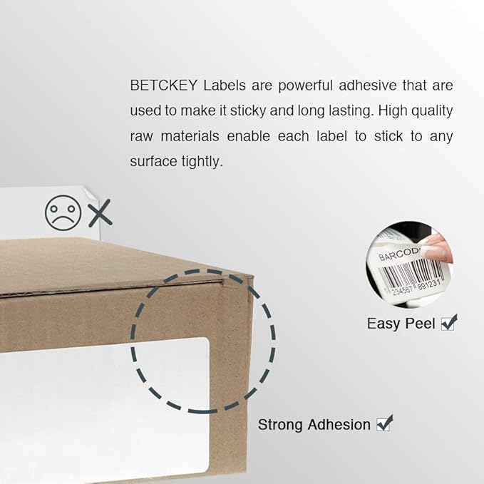BETCKEY - Compatible DYMO 99019 (2-5/16" x 7-1/2") Large Lever Arch File Labels, Compatible with DYMO Labelwriter 450, 4XL, NOT Fit 550 & 5XL [16 Rolls/2400 Labels]