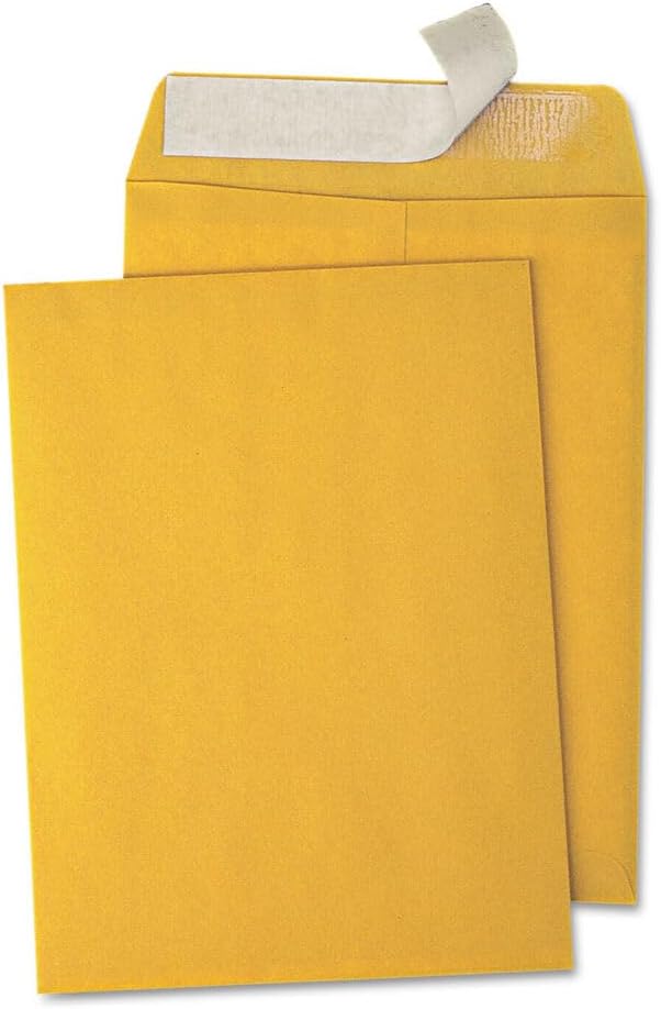 Catalog Envelopes (Open End), Brown Kraft, 28 Pound. 500 Per Pack. (Peel And Seal, 9.5"x12.5")