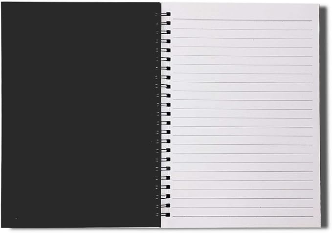 Spiral Notebook, College Ruled Notebook, Thick Paper 1 Subject, 3 Pack, 60 Sheets, 6''*8'' (Line, Black)