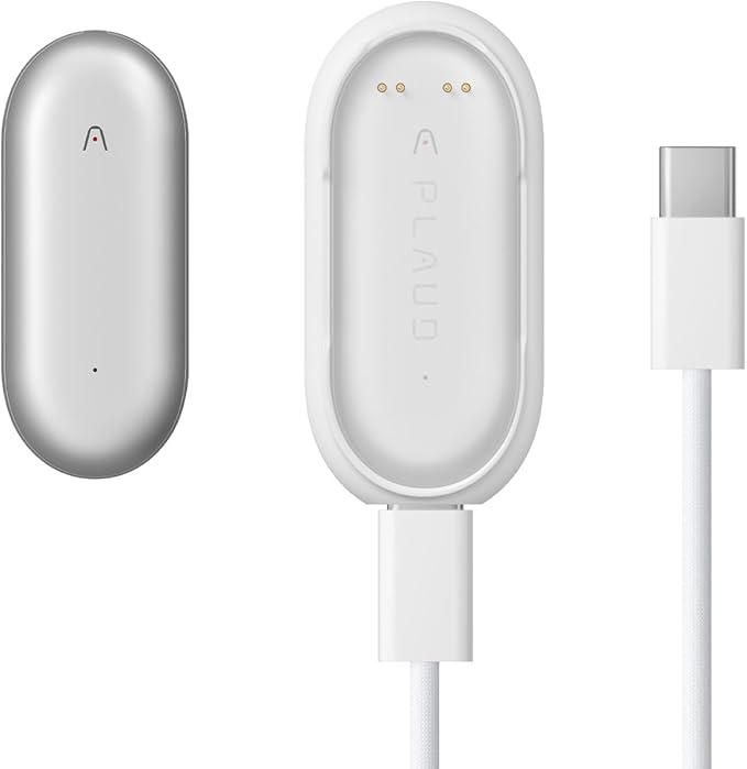 NotePin AI Voice Recorder, Voice Recorder with Additional Charging Set, Transcribe & Summarize with AI Technology, 64GB Memory